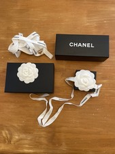 Lot De 3 Boîte Écrin Cadeau Bijou Vide CHANEL Noir Blanc Fleur Camélia Ruban