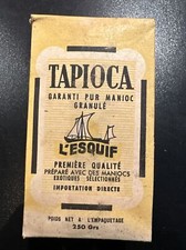 rare Boite carton Publicitaire Tapioca l’esquif bateau Old french