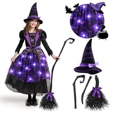 Costume de sorcière mauve