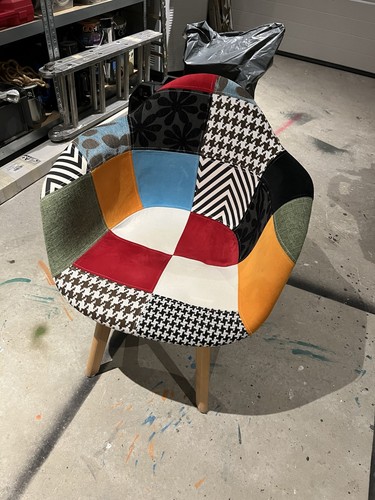 Fauteuil patchwork multicolore