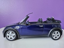 Mini Cooper S R52 Cabriolet Cabrio  Convertible 2003 Bleu Blue Welly 1/18 12552