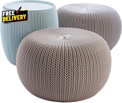 Urban knit pouf - set, of