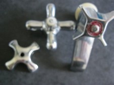 ANCIEN ROBINET PORCHER CHAUD+ TETES ROBINET NEUVES ART DECO/VINTAGE