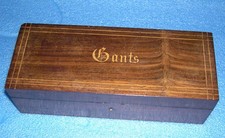 Ancienne boite à gants en marqueterie de bois antiquités du XIX époque NIII