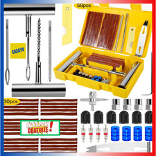 Kit Réparation Pneu Voiture 58 Pièces - Mèches & Outils - Crevaison
