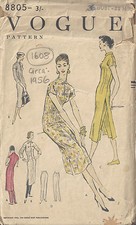 Patron De Couture Vintage Vogue 1956 B36 Pantalons Et Robe (1608R)