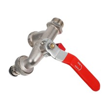  Splitter de vanne à eau de jardin 1/2 Valve à double valve robinet extérieur