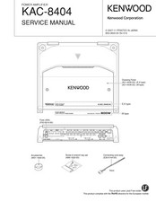 Service Manuel D'Instructions
