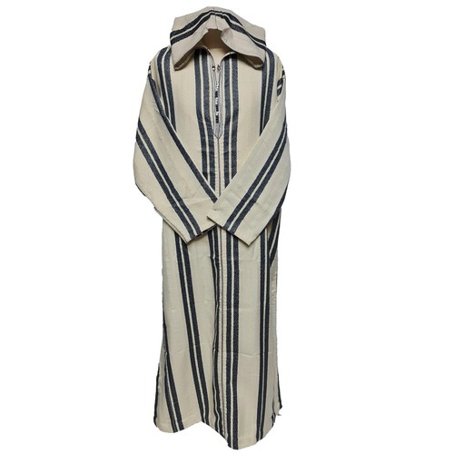 Marocain gris crème rayé - marocain,
