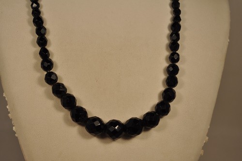 Collier ancien jais antique - collier,