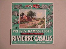 PLV VIDE POCHE  MACHINES AGRICOLES RIVIERE CAZALIS  ORLEANS SYMPA