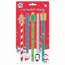 Paquet De 5 Crayons HB Et Gomme - Fournitures De Bureau Amusantes