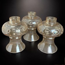 Lot 3 abat-jour vintage tulipe rétro en verre? ancien lampe suspension