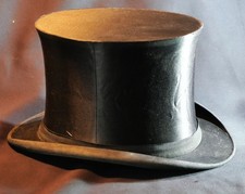 Chapeau haut de forme claque - Barbafsat Grenoble époque XIX - SDC25HTF003