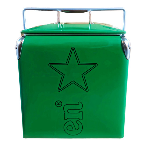 Heineken vintage metal cooler - heineken,