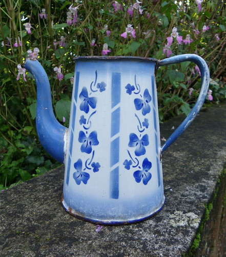Ancienne cafetière émaillée - ancienne,
