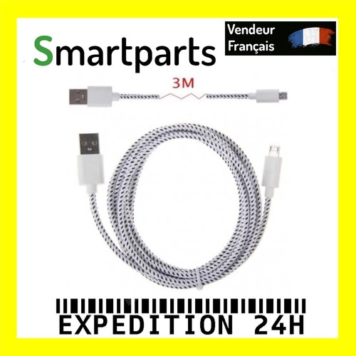 Câble micro usb charge - usb, 3m