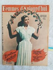 FEMMES D'AUJOURD'HUI N°469 1/5/1954 Couture Tricot Patinette Poupée cendrillon