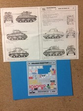 1/35 VERLINDEN 347: DECALS TRANSFERTS SEC SHERMAN M4 POLOGNE US BRITISH ARMY