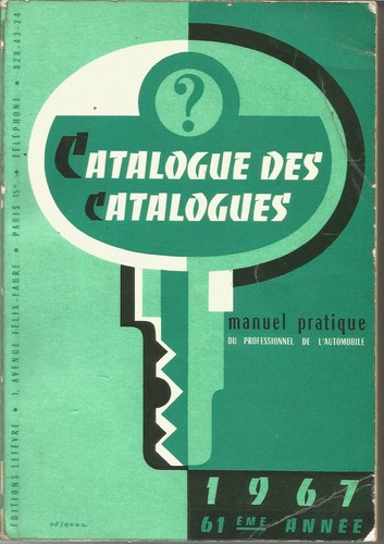 Rare manuel autocatalogue 1967 - rare,