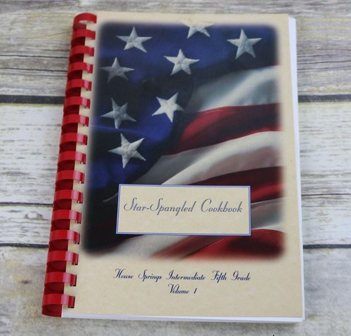 Star spangled cookbook spiral - star,