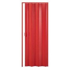 PORTE PLIANTE ACCORDÉON D'INTÉRIEUR DE PVC POUR CUISINE SALON 82x220 ROUGE