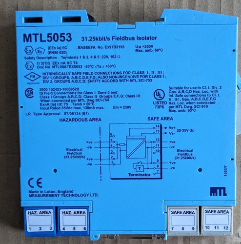 Mtl mtl5053 isolator - isolator, power