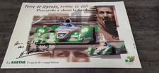 AFFICHE  AUTOMOBILE /  24. HEURES DU MANS  /  CARTONNEE / SIGNEE  PAR  PESCAROLO