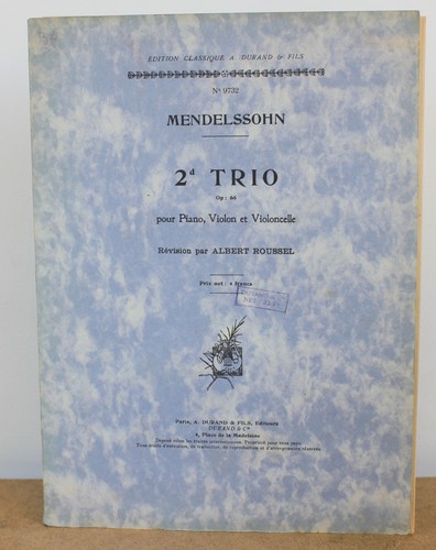 Partition mendelssohn trio - partition, 2d