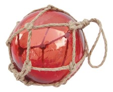 Boule de pêche en Verre/doublage 15 x 25 cm ROUGE Sea-Club