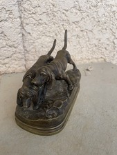 Bronze Animalier Chiens De Chasse  Alfred Dubucand