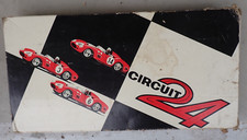 Circuit 24, slot racing 1/32 vers 1970, 4 rails droits en boîte d'origine
