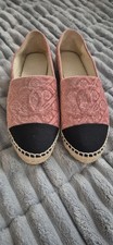 Espadrilles Chanel brodées roses – Taille 37 – Excellent état (comme neuves,...