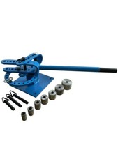 CINTREUSE PLIEUSE - PRESSE A CINTRER MANUELLE FER PLAT ET ROND + 7 ADAPTATEURS