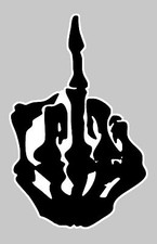 DOIGT MAIN SQUELETTE BIKER RAT'S 14cmX9cm AUTOCOLLANT STICKER AUTO MOTO FA016