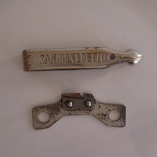 Décapsuleur SAN BENEDETTO ITALY + ouvre-boite design XX vintage métal gris N3042