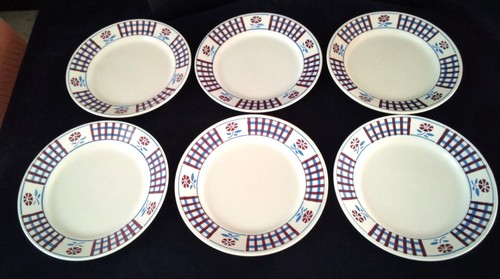 Assiettes plates demi - 6,