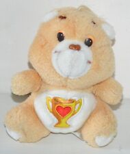 Peluche BISOUNOURS care Bears GROSCHAMPION Champ bear Vintage 17 cm 80's 1983