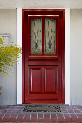 Porte entrée bois vitrée - d'entrée,