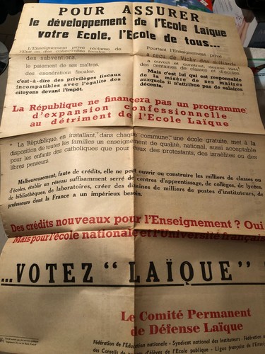Affiche école laique - l'école,