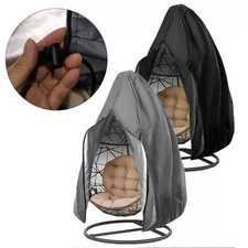 Housse de chaise imperméable Oeuf noir/gris anti-poussière installation facile