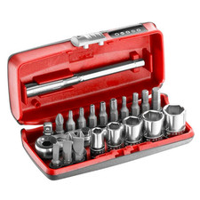 Coffret cliquet 1/4'' compact flex - douilles - embouts facom - prix net