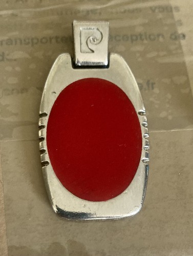 Grand pendentif acier pierre - acier,