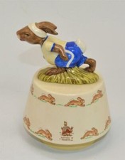 Boîte À Musique Bunnykins Jogging Royal Doulton Chine Angleterre 1987 #DB37