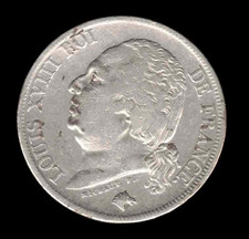 2 Francs Louis XVIII - 1823 - Atelier W