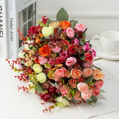 Bouquet floral artificiel soie