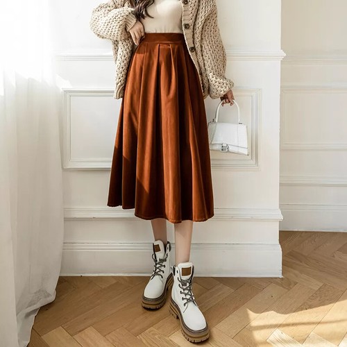 Jupe long velours - jupe, doux