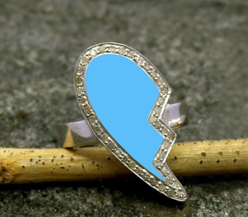 Diamant pavé bague émail - pavé,