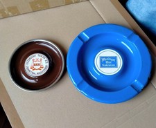 2 Cendriers émaillé biére bier Moninger karlsruhe BALI TABAK Baden Baden