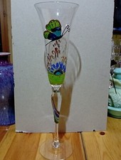 1 flûte à champagne Paul Nagel (maître verrier allemand), 